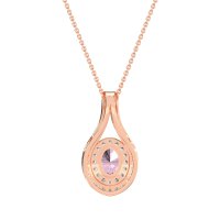 Halo Oval Wrap Necklace