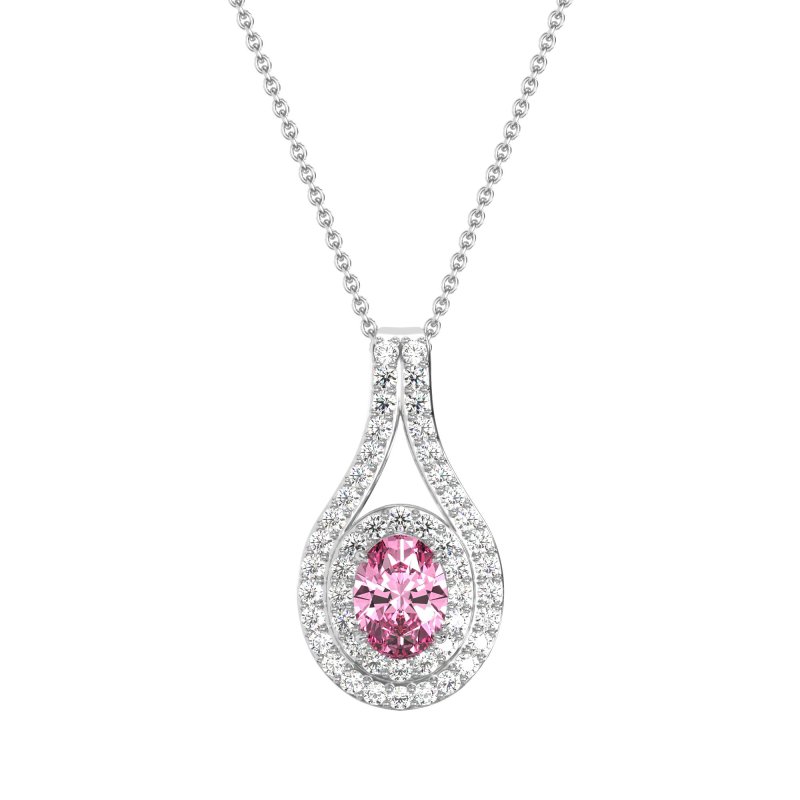 Halo Oval Wrap Necklace