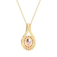 Halo Oval Wrap Necklace