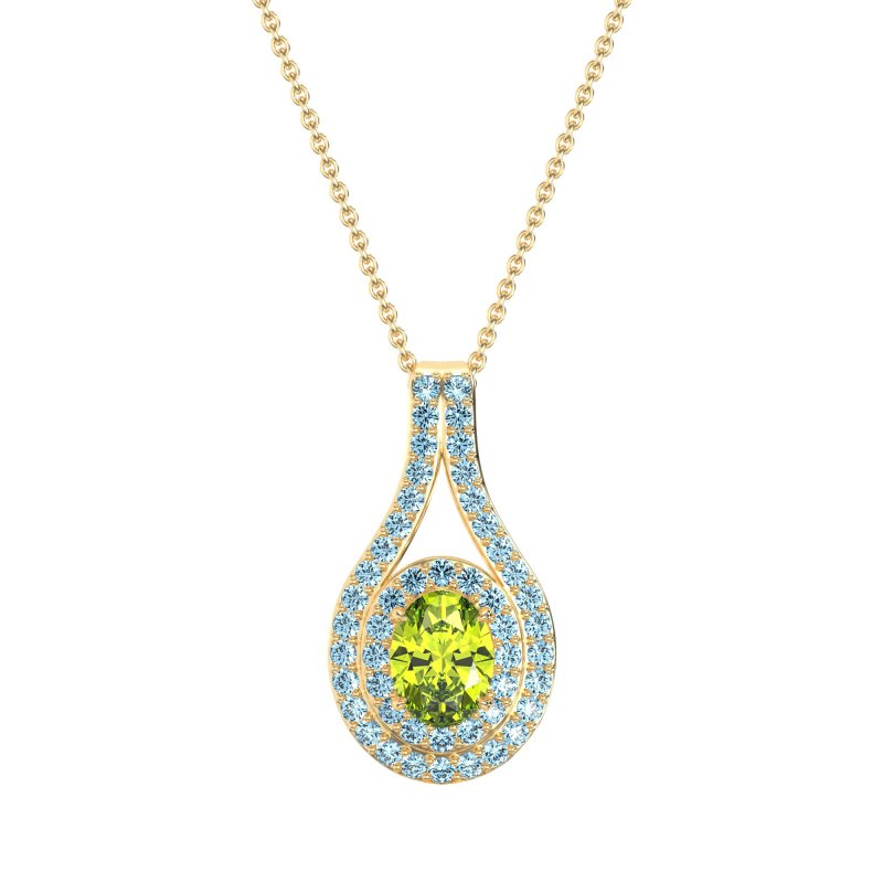 Halo Oval Wrap Necklace