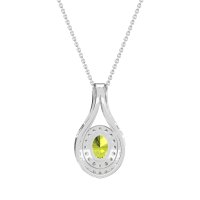 Halo Oval Wrap Necklace