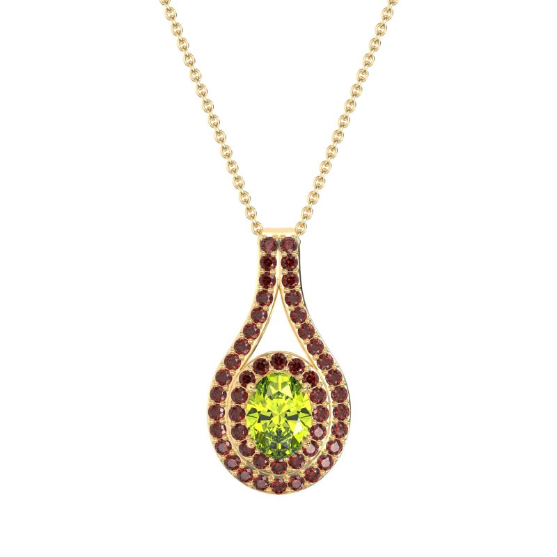 Halo Oval Wrap Necklace