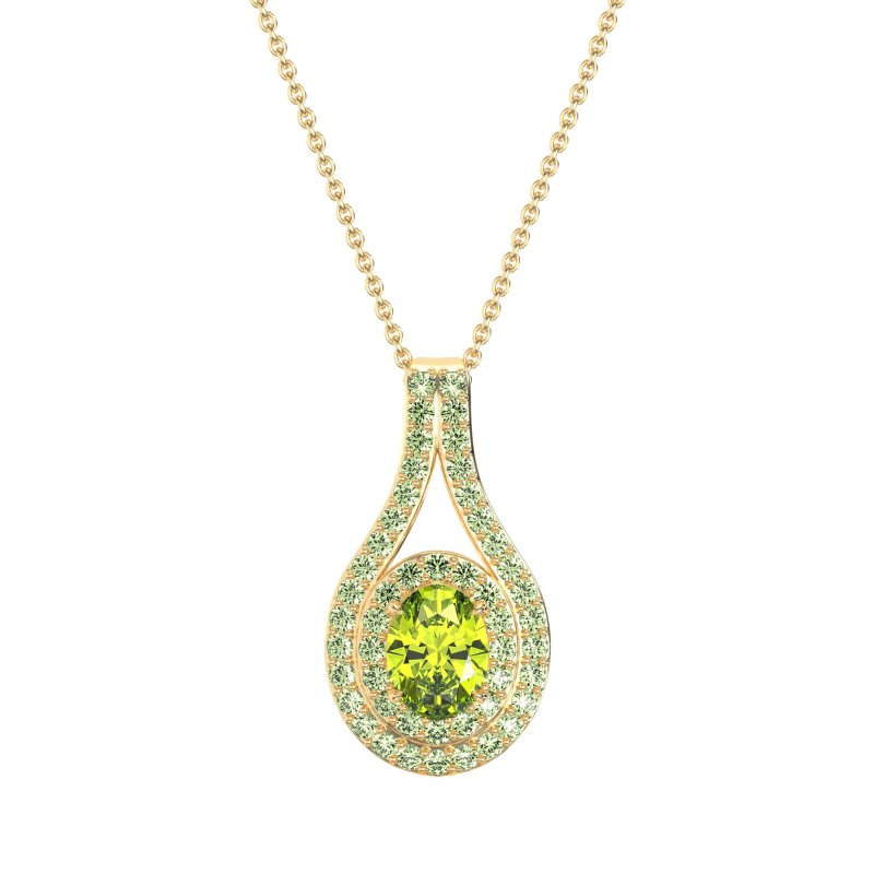 Halo Oval Wrap Necklace