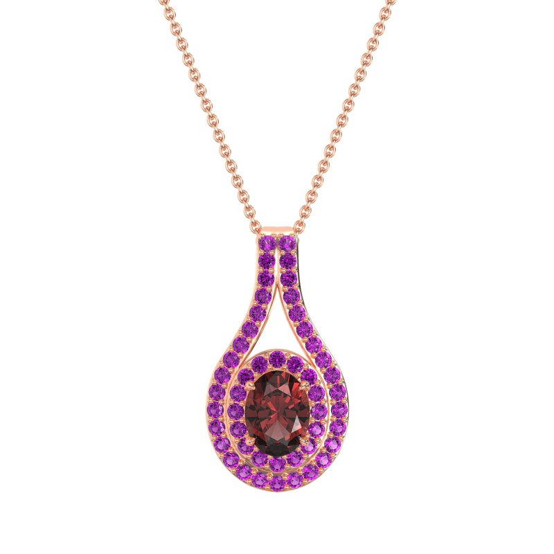 Halo Oval Wrap Necklace