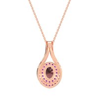 Halo Oval Wrap Necklace