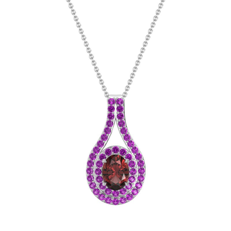 Halo Oval Wrap Necklace