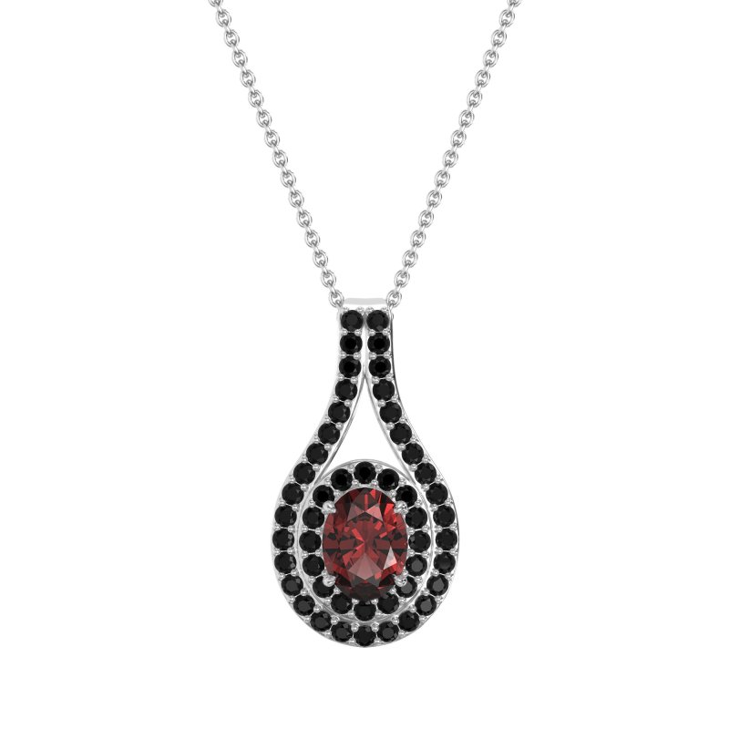 Halo Oval Wrap Necklace