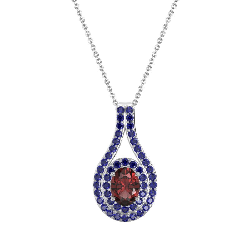Halo Oval Wrap Necklace