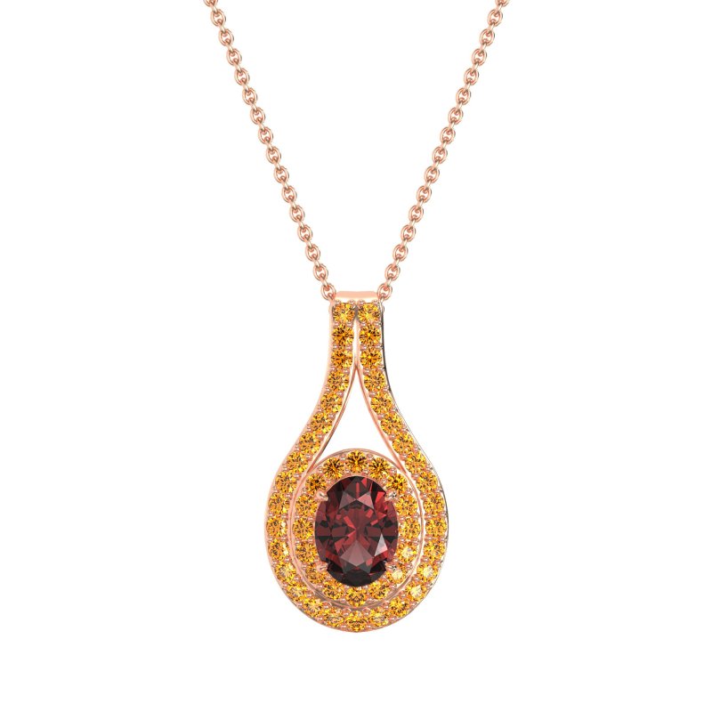 Halo Oval Wrap Necklace