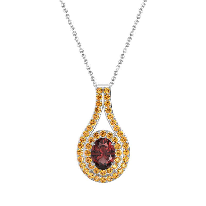 Halo Oval Wrap Necklace
