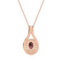 Halo Oval Wrap Necklace
