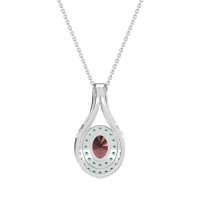 Halo Oval Wrap Necklace