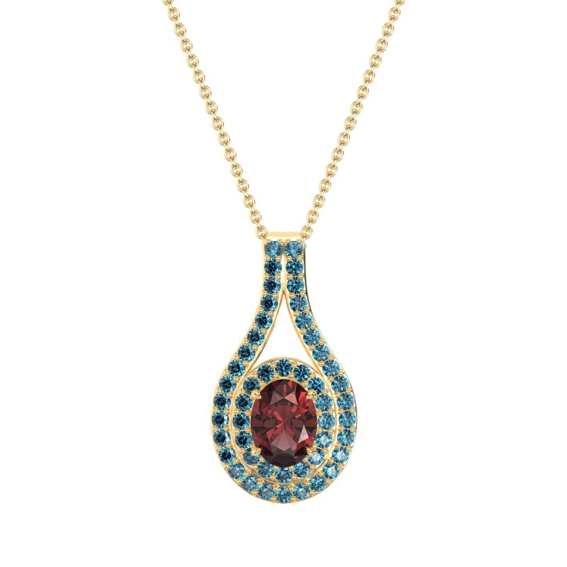 Halo Oval Wrap Necklace