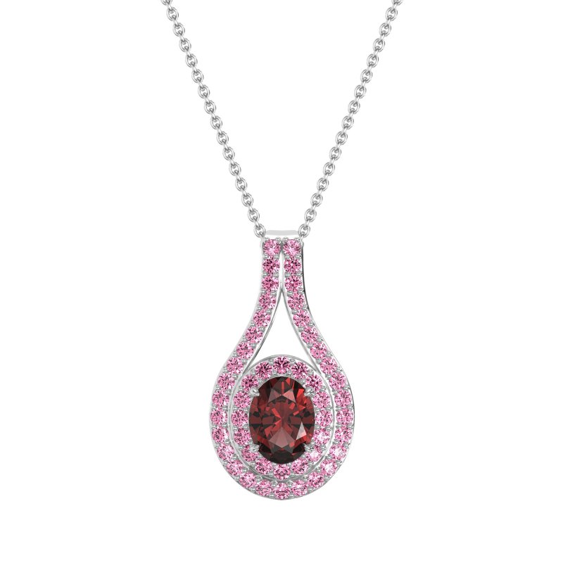 Halo Oval Wrap Necklace