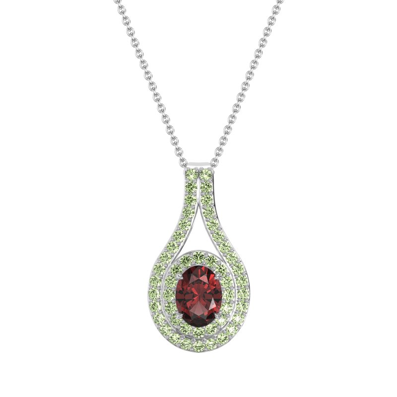 Halo Oval Wrap Necklace