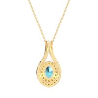 Halo Oval Wrap Necklace