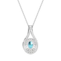 Halo Oval Wrap Necklace