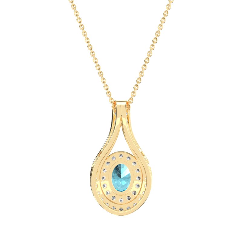 Halo Oval Wrap Necklace