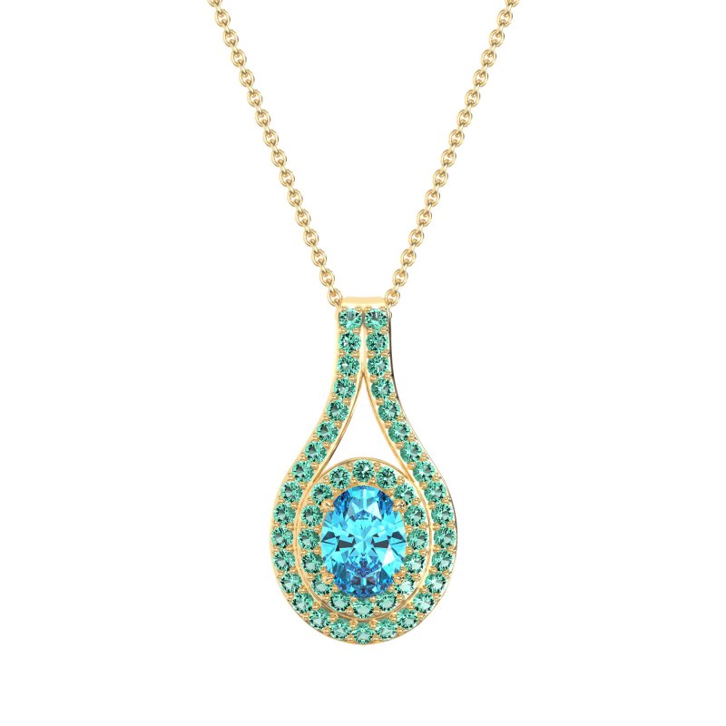 Halo Oval Wrap Necklace