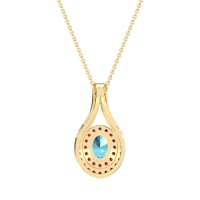 Halo Oval Wrap Necklace