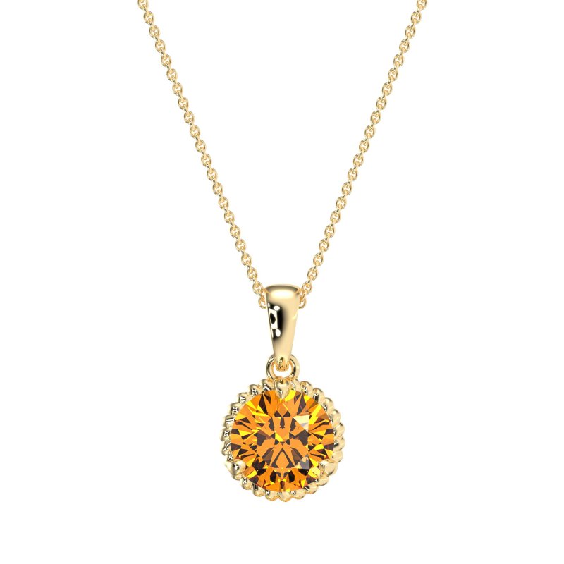 Classic Rope Solitiare Necklace