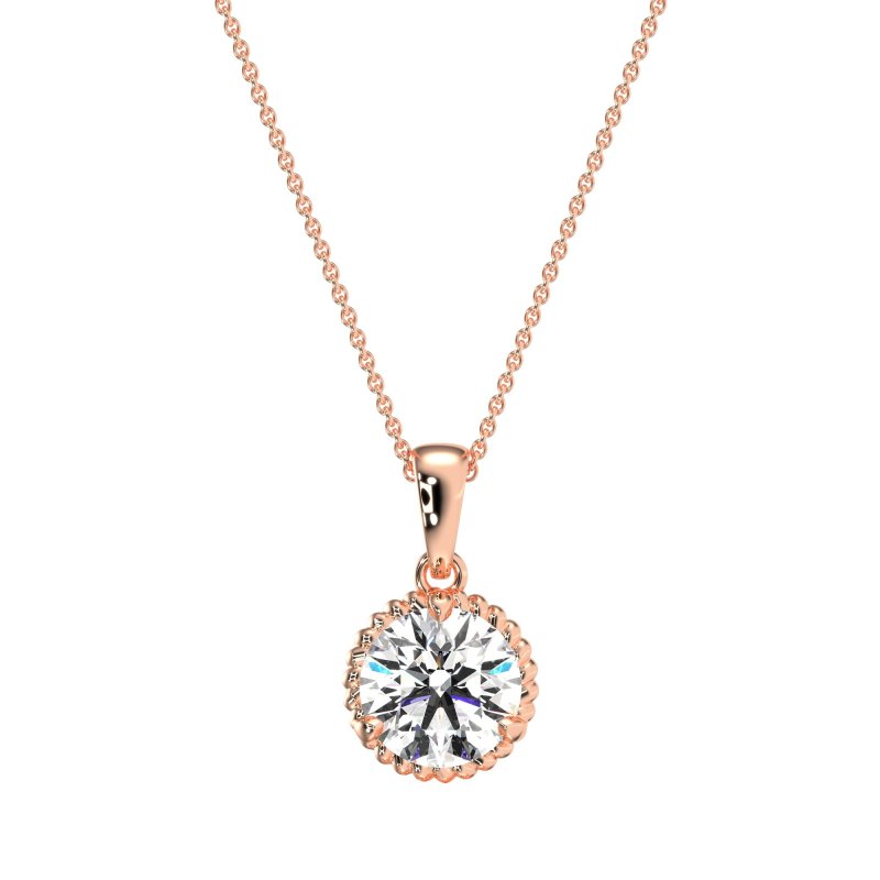 Classic Rope Solitiare Necklace