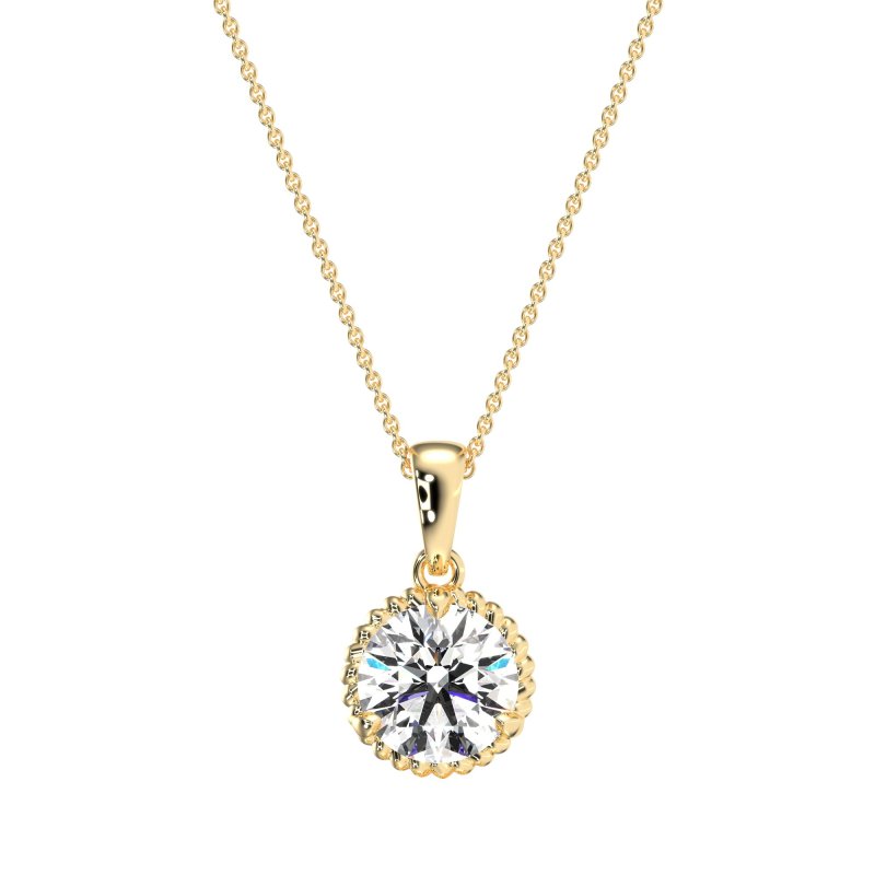 Classic Rope Solitiare Necklace