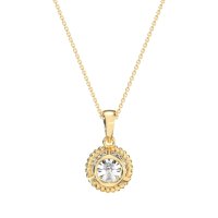 Classic Rope Solitiare Necklace