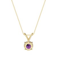 Solitaire Round Split Bail Necklace