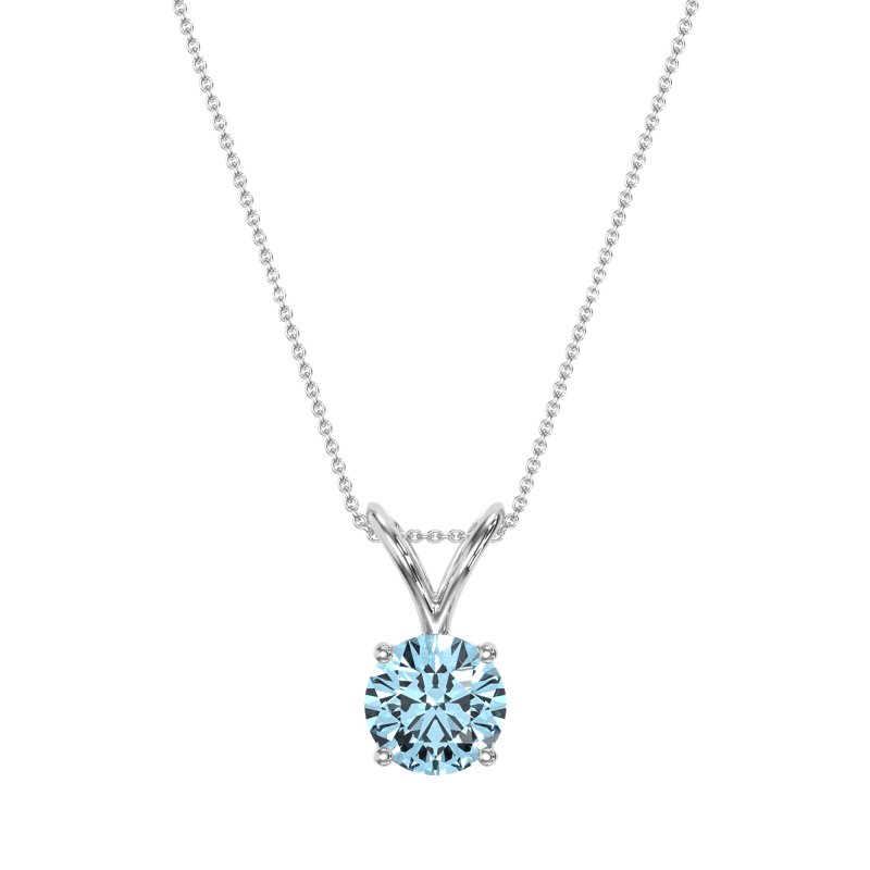 Solitaire Round Split Bail Necklace