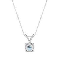 Solitaire Round Split Bail Necklace