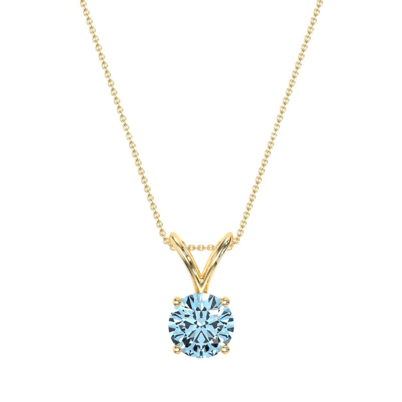 Solitaire Round Split Bail Necklace