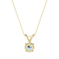 Solitaire Round Split Bail Necklace