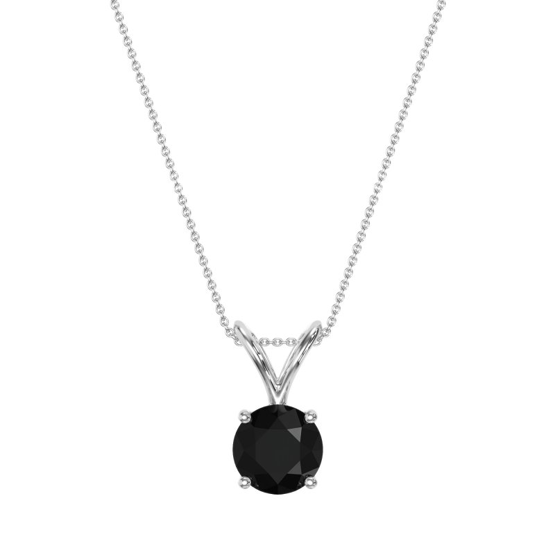 Solitaire Round Split Bail Necklace