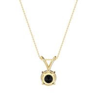 Solitaire Round Split Bail Necklace