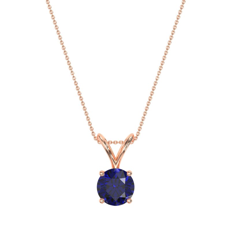 Solitaire Round Split Bail Necklace