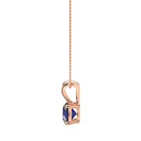 Solitaire Round Split Bail Necklace