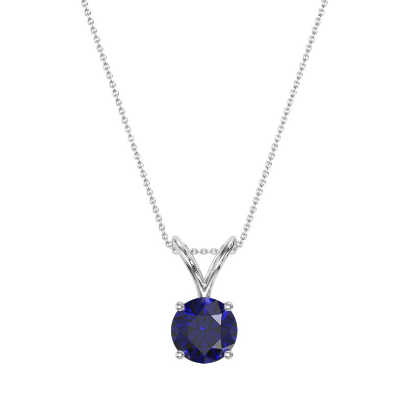 Solitaire Round Split Bail Necklace