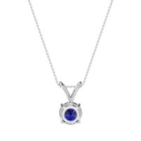 Solitaire Round Split Bail Necklace