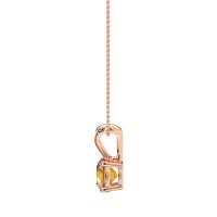 Solitaire Round Split Bail Necklace