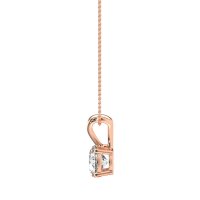 Solitaire Round Split Bail Necklace