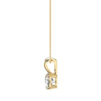 Solitaire Round Split Bail Necklace