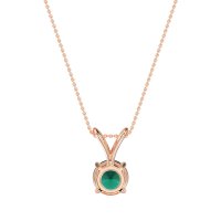 Solitaire Round Split Bail Necklace