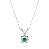 Solitaire Round Split Bail Necklace