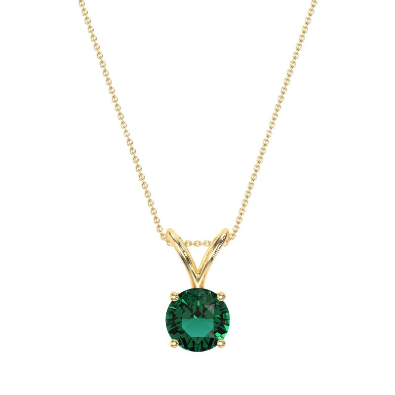 Solitaire Round Split Bail Necklace