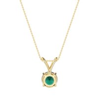 Solitaire Round Split Bail Necklace