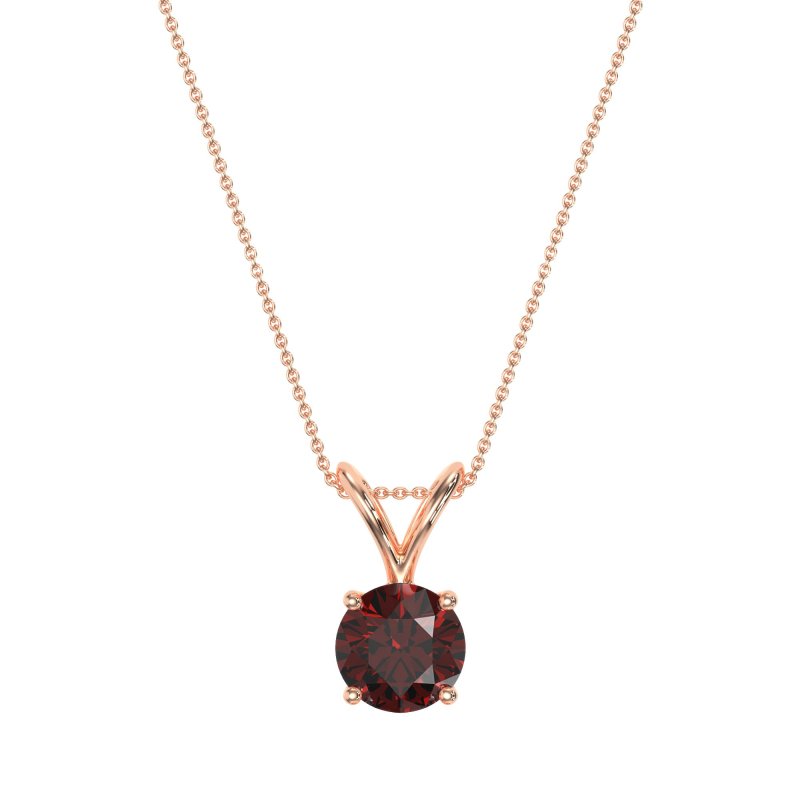 Solitaire Round Split Bail Necklace