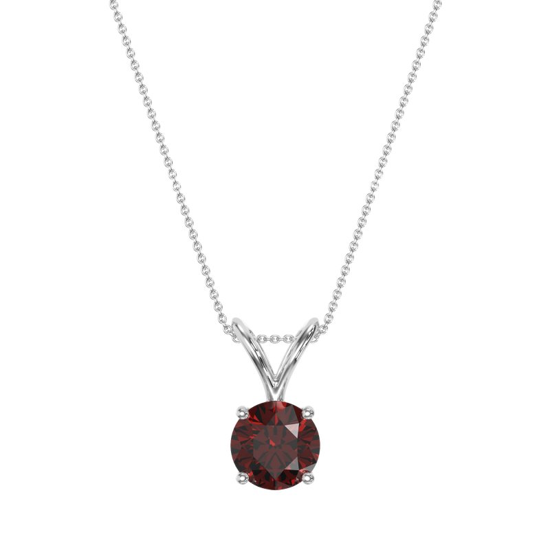 Solitaire Round Split Bail Necklace