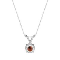 Solitaire Round Split Bail Necklace