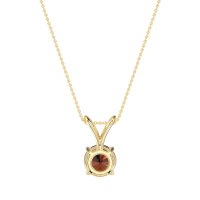 Solitaire Round Split Bail Necklace